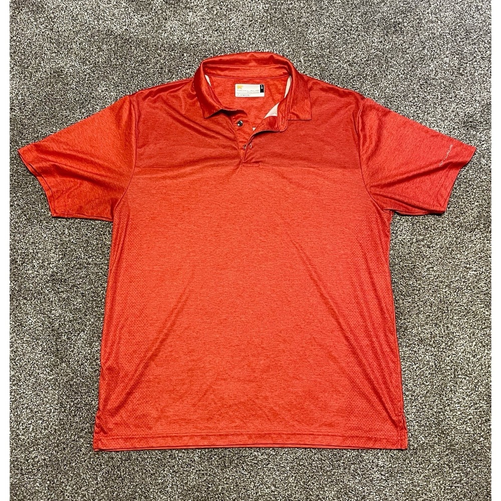 Jack Nicklaus Golf Polo Men's LG StayDri Orange Performance Athletic